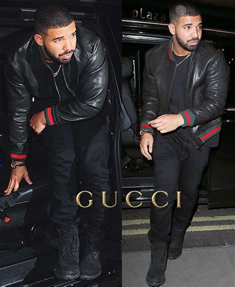 drake wearing gucci clothes|drake black jacket.